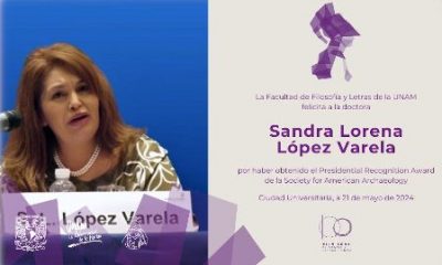 Felicitaciones a la Dra. Sandra López Varela